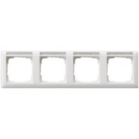 GIRA 109403 Abdeckrahmen 4fach waager. BSF Standard 55 Reinweiß glänzend