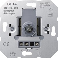 GIRA 118100 Glühlampendimmeinsatz 100-1000W Druck-Wechselschalter