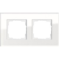 GIRA 021212 Abdeckrahmen 2fach Esprit Glas Weiß