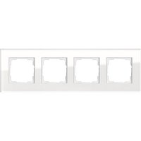 GIRA 021412 Abdeckrahmen 4fach Esprit Glas Weiß