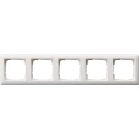 GIRA 021504 Abdeckrahmen 5fach Standard 55 Reinweiß seidenmatt