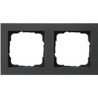 GIRA 021209 Abdeckrahmen 2fach E2 Schwarz matt