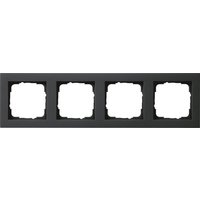 GIRA 021409 Abdeckrahmen 4fach E2 Schwarz matt