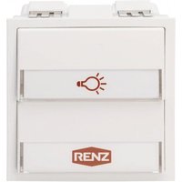 RENZ Tastenmodul 97-9-85274 1 Licht-/1 Taster weiss (alt:97-9-85104)