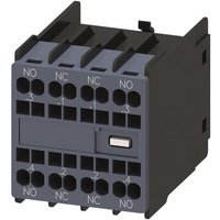Siemens 3RH29112FA22 Hilfsschalterblock 2S+2Ö S00/S0 front Federzuganschluss