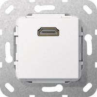 GIRA 566903 HDMI Kupplung Einsatz Reinweiß glänzend