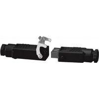 SOMFY Hirschmann Stecker + Kupplung KIT inkl. Sicherungsbügel, schwarz
