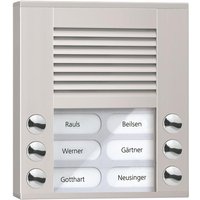 TCS Audio Außenstation PES PES06-EN/04 6 Tasten 2-reihig AP silber