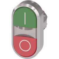 Siemens 3SU10513AB420AK0 Doppeldruck- taster bel. 22mm rund grün I rot O