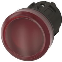 Siemens 3SU10016AA200AA0 Leuchtmelder 22mm rund rot Linse glatt (Inhalt 5 Stück)
