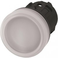 Siemens 3SU10016AA600AA0 Leuchtmelder 22mm rund weiß Linse glatt (Inhalt 5 Stück)