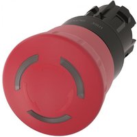 Siemens 3SU10011HB200AA0 Not-Halt-Pilz- drucktaster bel. 22mm rund rot Drehent.