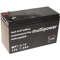 Multipower MBL12/7,2/VDS 4,8MM MP7,2-12 MBL12/7,2Ah/VDS MP7,2-12 Bleiakku 12V