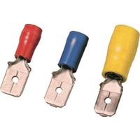 Intercable ICIQ148FS Flachstecker 0,5-1qmm 4,8x0,8 rot Messing (Inhalt 100 Stück)