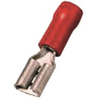 Intercable ICIQ148FH Flachsteckhülse 0,5-1qmm 4,8x0,8 rot Messing (Inhalt 100 Stück)