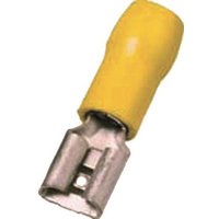 Intercable ICIQ668FH Flachsteckhülse 4-6qmm 6,3x0,8 gelb Messing (Inhalt 100 Stück)
