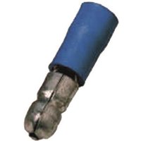 Intercable ICIQ2RST Rundstecker 1,5-2,5qmm Stecker 5mm blau (Inhalt 100 Stück)