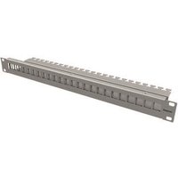 EasyLan fixLink Panel 19" 24 Port leer Tief 155mm RAL 7035 Keystone