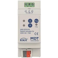 MDT AKK-0216.03 Schaltaktor 2fach 2TE REG 16A 70 10EVG 230VAC Kompakt