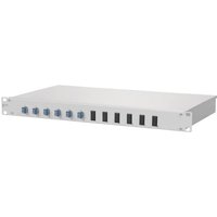 Metz OpDAT fix 6xLC-D OS2 1502597406-F Keramik blau bestückt 19z 1HE Patchfeld