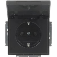 BJ SCHUKO Steckdosen-Einsatz 20 EUKB-885 schwarz matt future linear