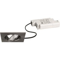 BRUM Einbaustrahler eckig 6W nickel BB05 650lm 3000K DA68 ET38 inkl dim. Konvert