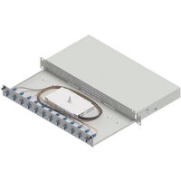 Easylan LWL-Spleißgehäuse Basic LSB1B225 1HE 12x LC-Duplex Standard OS2 ausziehb.