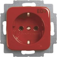 BJ SCHUKO Steckdosen- 20 EUC/DV-217-101 Einsatz rot RAL3020 SI/Reflex