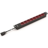 ENOC 19" Steckdosenleiste EPU 08-R-C14 8xSchuko ROT m.C14 54564