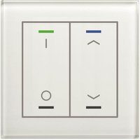 MDT Glastaster II Light 2-fach RGBW mit Temperatursensor Weiß Schalten_Jalousie