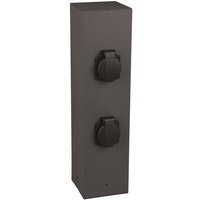 TRIO Steckdosensäule 4xSchuko 9964-42 max.3600W anthrazit IP44 H=400mm
