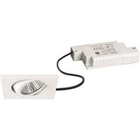 BRUM Einbaustrah. eckig 6W mattweiß BB05 650lm 3000K DA68 ET38 inkl dim. Konvert