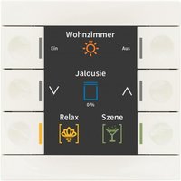 MDT BE-TAS86.02 Taster Smart 86 Kunst. m.Farbdisplay Reinweiß glänzend