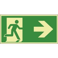HEIN 47317 Rettungszeichen HEIN_47317 Rettungsweg rechts ASR KP 300x150mm