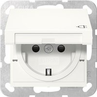GIRA 441427 SCHUKO-Steckdose KD+Shutter System 55 Reinweiß seidenmatt