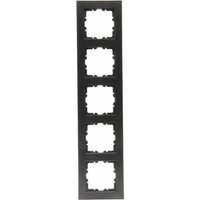 Kopp HK07-Abdeckrahmen 5-fach 402950006 Farbe:schwarz matt