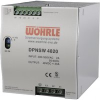 Wöhrle Dreiphasen-Netzgerät DPNSW 4820 schmal 3ph 340 bis 550VAC 48VDC-20 A