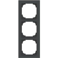 BJ Abdeckrahmen 3-fach schwarz 1723-45M matt Busch-art linear