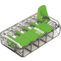 WAGO 221-425 Verbindungsklemme m.Hebel max.4qmm 5-Leiter transparent (Inhalt 25 Stück)