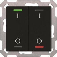 MDT BE-TAL550206.B1 KNX Taster Light 55 2-fach RGBW Schwarz matt Schalten