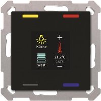 MDT BE-TAS55T406.01 KNX Taster Smart 55 4-f m.Farbdisplay u.T-/F-Sensor sw matt