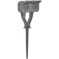Legrand 069759L Plexo New Gartenpfahl Steckdose 2fach IP44 IK08 grau
