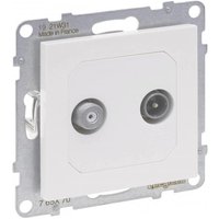 Legrand 765170 SEANO Einzeldose TV-SAT f 2 Kabel u.HD-TV Ultraweiß