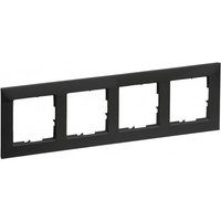 Legrand 765374 SEANO 4-fach Rahmen in der Farbausführung Schwarz lackiert