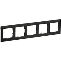 Legrand 765375 SEANO 5-fach Rahmen in der Farbausführung Schwarz lackiert