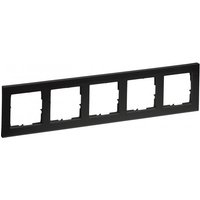 Legrand 765385 SEANO+5-fach Rahmen in der Farbausführung Schwarz lackiert