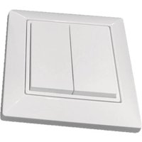 Casambi Wandschalter weiss 2fach 808924 4-Kanal, batterielos quadratisch Wippe