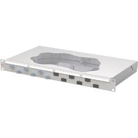 Metz OpDAT fix 6xLC-D OM3 1504557706-F Keramik aqua bestückt 19z 1HE Spleißbox