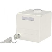 Metz IP44 Modul-AP-Gehäuse 1309470002-I m.Klappdeckel u.Schloss reinweiß