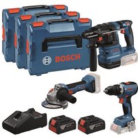 Bosch 18V Profi Set GSR + GBH + GWS + 2xGBA 5,0Ah+GAL